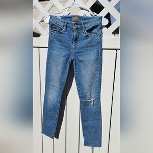 MOTHER looker ankle fray jeans